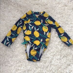 Cat & Jack Yellow and Blue Rashguard Swimwear